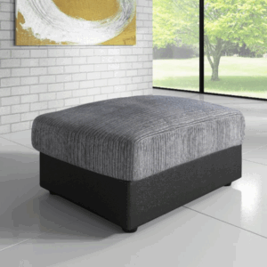 Dc Good Will Logan Footstool in Grey and Black