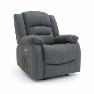 Dc Good Will Naples Electric Recliner Chair in Grey Chenille Fabric