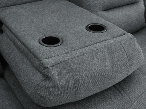 Dc Good Will Naples 3-Seater Electric Recliner Sofa in Grey Chenille Fabric - Image 4