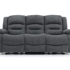 Dc Good Will Naples 3-Seater Electric Recliner Sofa in Grey Chenille Fabric