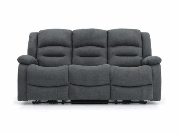 Dc Good Will Naples 3-Seater Electric Recliner Sofa in Grey Chenille Fabric