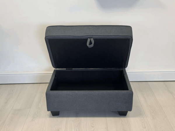 Dc Good Will Naples Storage Ottoman in Grey Chenille - Image 4