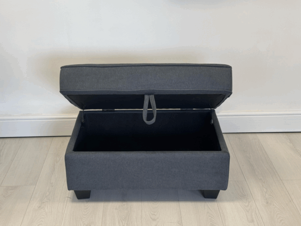 Dc Good Will Naples Storage Ottoman in Grey Chenille - Image 2